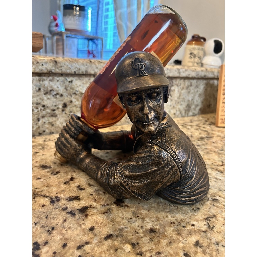 Colorado Rockies Bam Vino Wine Bottle Holder MLB Baseball Sculpture Figure